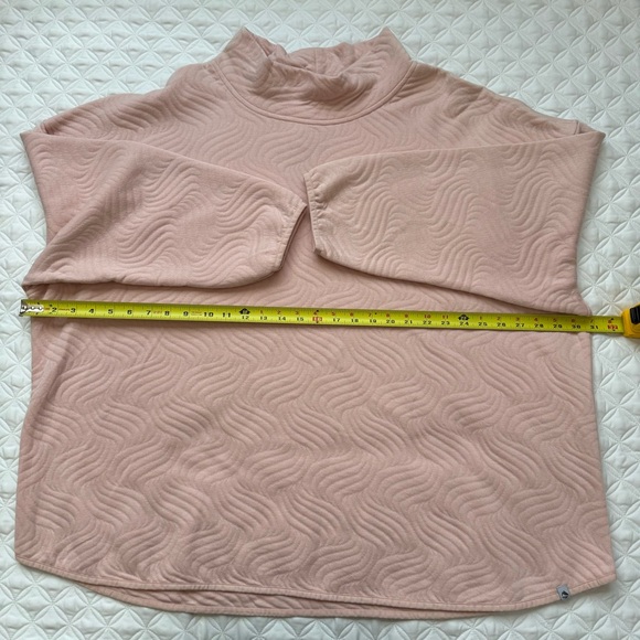 NWT Ocean + Coast Quilted Textured Cozy Mock Neck Sweatshirt Pink Plus Size 4X - Picture 6 of 12
